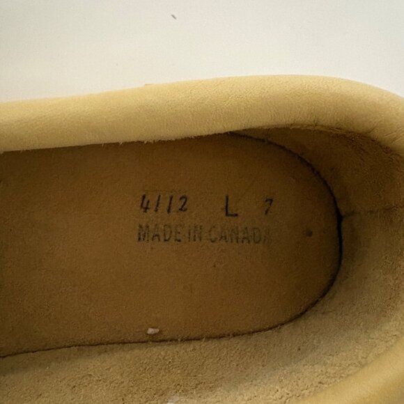 Laurentian Chief Leather Moccasins Womens Size 7 Beige Tan Canada - Picture 6 of 7